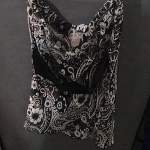 Black and white printed tube top